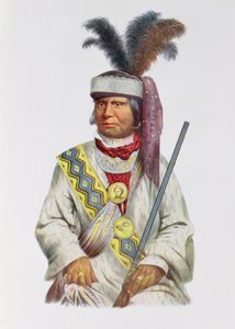 Halpatter-Micco lub Billy Bowlegs, wódz Seminole, ok. 1825, ilustracja z "The Indian Tribes of North America, Vol.2", Thomas L. McKenney i James Hall, pub. przez John Grant